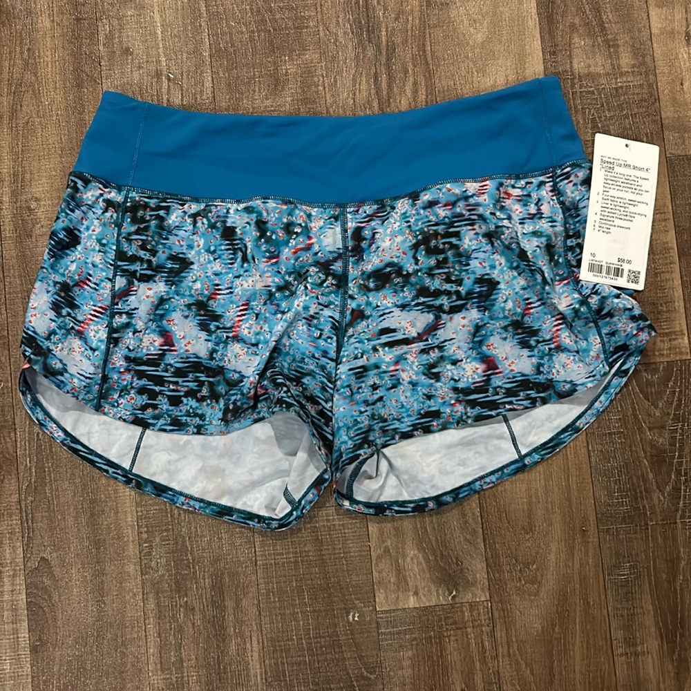 NWT Lululemon 4” Speed Up MR Shorts size 10